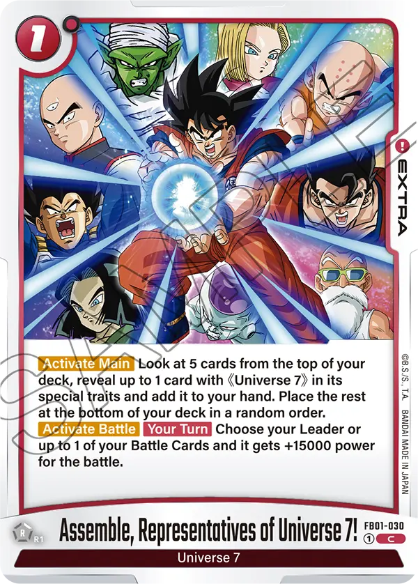 FB01-030 Assemble, Representatives of Universe 7!