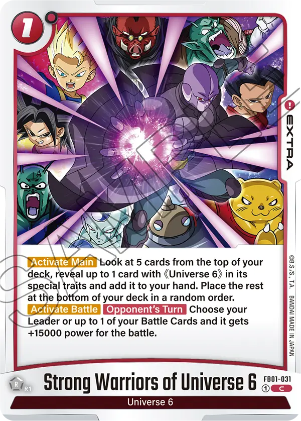 FB01-031 Strong Warriors of Universe 6